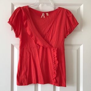 Anthropologie Maeve Short Sleeved Top
